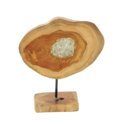 Teak Wood Raw Edge Crystal Figurine-Kirkland's Home Best