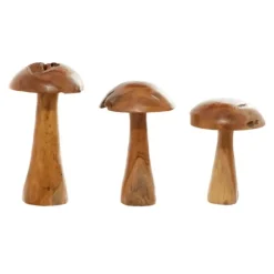 Teakwood Mushroom 3-Pc. Sculpture Set-Kirkland's Home Cheap