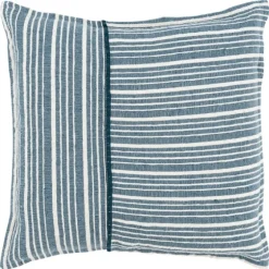 Teal And Ivory Directional Stripes Pillow-Kirkland's Home Best