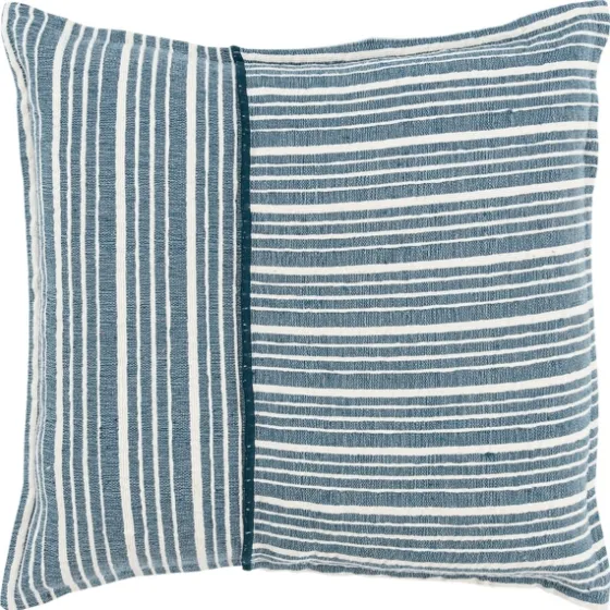 Teal And Ivory Directional Stripes Pillow-Kirkland's Home Best