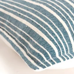 Teal And Ivory Directional Stripes Pillow-Kirkland's Home Best