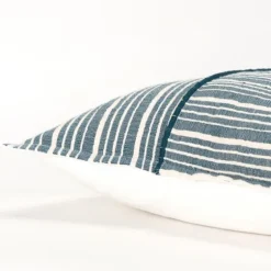 Teal And Ivory Directional Stripes Pillow-Kirkland's Home Best