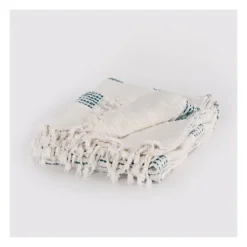 Teal And Ivory Woven Stripe Throw-Kirkland's Home Flash Sale