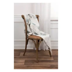 Teal And Ivory Woven Stripe Throw-Kirkland's Home Flash Sale