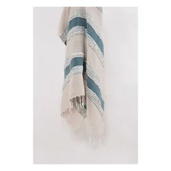 Teal And Natural Colorblock Chevron Throw-Kirkland's Home Best