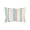 Teal And Natural Tufted Stripes Lumbar Pillow-Kirkland's Home New