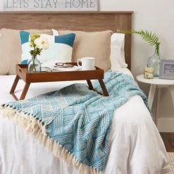 Teal Basket Weave Throw-Kirkland's Home Best Sale
