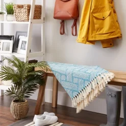 Teal Basket Weave Throw-Kirkland's Home Best Sale