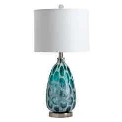 Teal Blue And Nickel Table Lamp-Kirkland's Home Discount