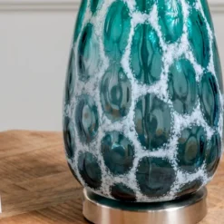 Teal Blue And Nickel Table Lamp-Kirkland's Home Discount