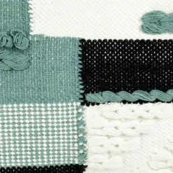 Teal Braided Color Block Lumbar Pillow-Kirkland's Home Cheap