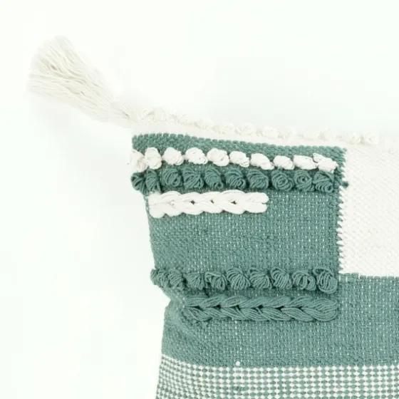 Teal Braided Color Block Lumbar Pillow-Kirkland's Home Cheap