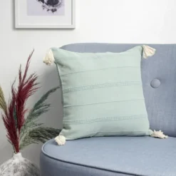 Teal Dobby Loomed Pillow-Kirkland's Home Shop