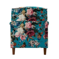 Teal Floral Classic Accent Chair-Kirkland's Home Cheap