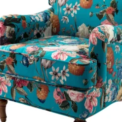 Teal Floral Classic Accent Chair-Kirkland's Home Cheap