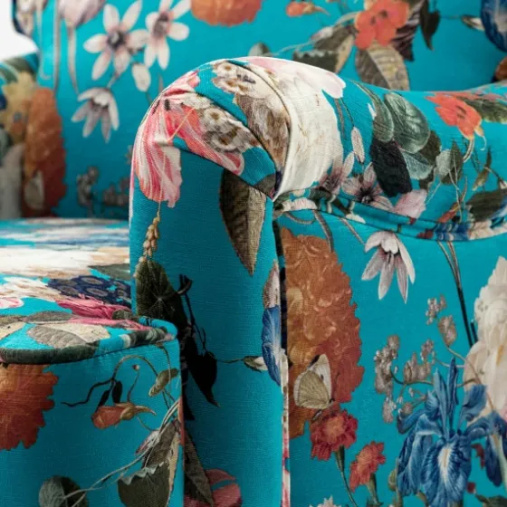Teal Floral Classic Accent Chair-Kirkland's Home Cheap