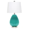Teal Glass Pleated Table Lamp-Kirkland's Home Clearance