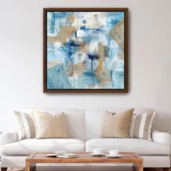 Teal Infusion Framed Canvas Art Print-Kirkland's Home Sale