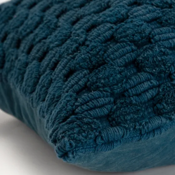 Teal Looped Cotton Throw Pillow-Kirkland's Home Cheap