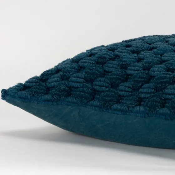 Teal Looped Cotton Throw Pillow-Kirkland's Home Cheap