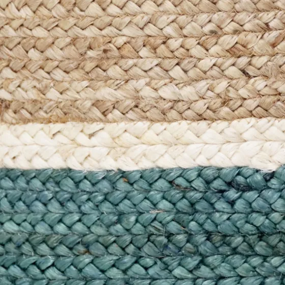 Teal Off White Woven Basket With Tassel, 17 In.-Kirkland's Home Hot