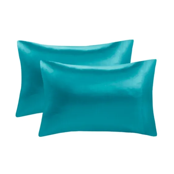 Teal Satin King 2-Pc. Pillow Case Set-Kirkland's Home Store