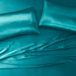 Teal Satin Standard 2-Pc. Pillow Case Set-Kirkland's Home Store