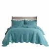 Teal Scalloped Crinkle 3-Pc. Full/Queen Quilt Set-Kirkland's Home Store