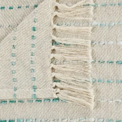 Teal Shimmer Stripe Woven Throw-Kirkland's Home New