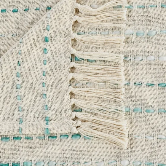 Teal Shimmer Stripe Woven Throw-Kirkland's Home New