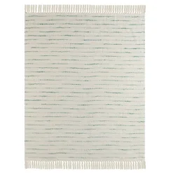 Teal Shimmer Stripe Woven Throw-Kirkland's Home New
