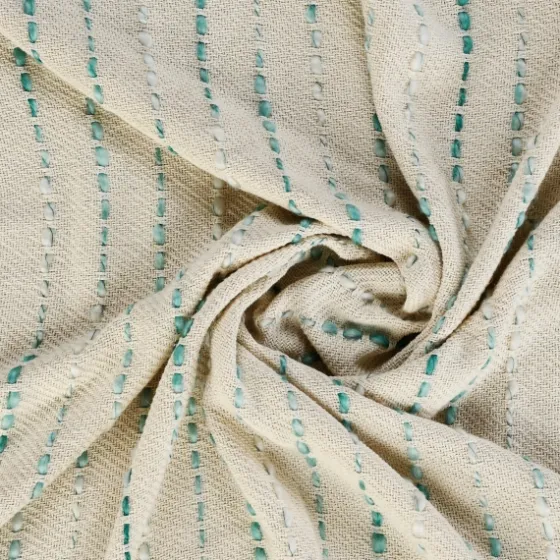 Teal Shimmer Stripe Woven Throw-Kirkland's Home New