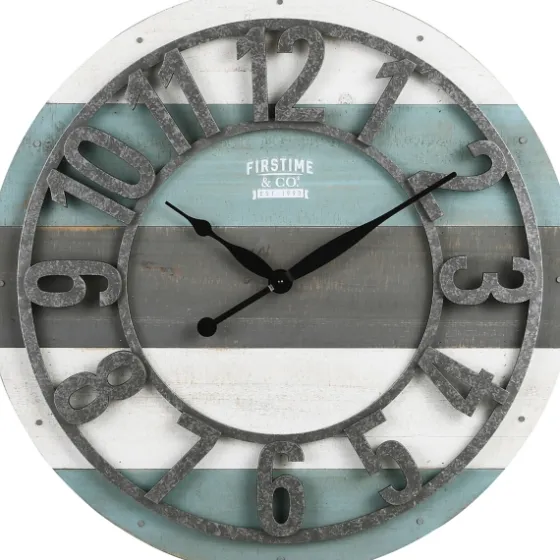 Teal Wood Plank Wall Clock-Kirkland's Home Flash Sale