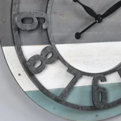 Teal Wood Plank Wall Clock-Kirkland's Home Flash Sale