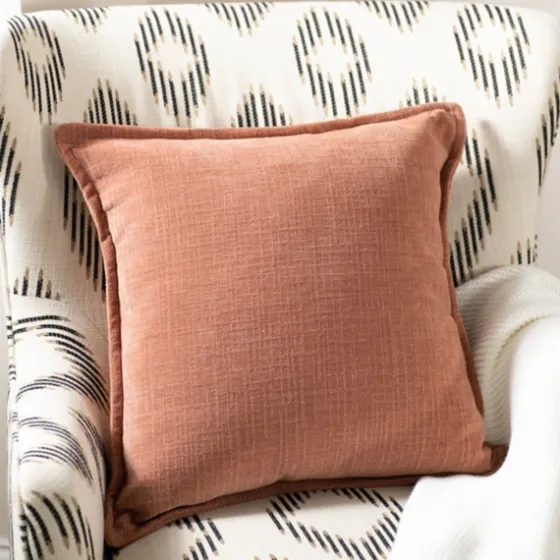 Terracotta Chenille Throw Pillow-Kirkland's Home Cheap