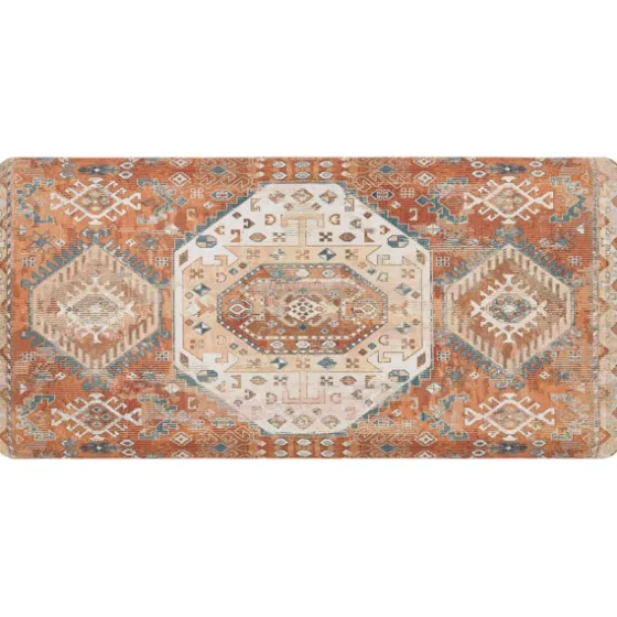 Terracotta Medallion Cushioned Kitchen Mat-Kirkland's Home Fashion