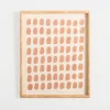 Terracotta Paint Dab On Linen Framed Art Print-Kirkland's Home Clearance