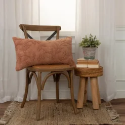 Terracotta Stonewash Botanical Pillow-Kirkland's Home Online