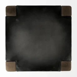 Terry Black Metal And Brown Wood Counter Stool-Kirkland's Home Fashion