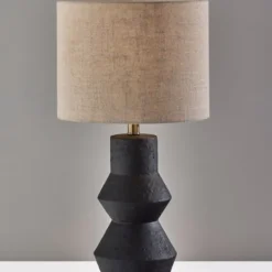 Textured Ceramic Geometric Table Lamp-Kirkland's Home New