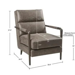 Textured Faux Leather Accent Chair-Kirkland's Home Sale