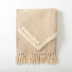 Textured Indi Throw With Tassels-Kirkland's Home Discount