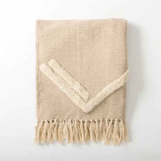 Textured Indi Throw With Tassels-Kirkland's Home Discount