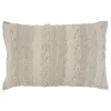 Textured Ivory Fringe Lumbar Throw Pillow-Kirkland's Home New