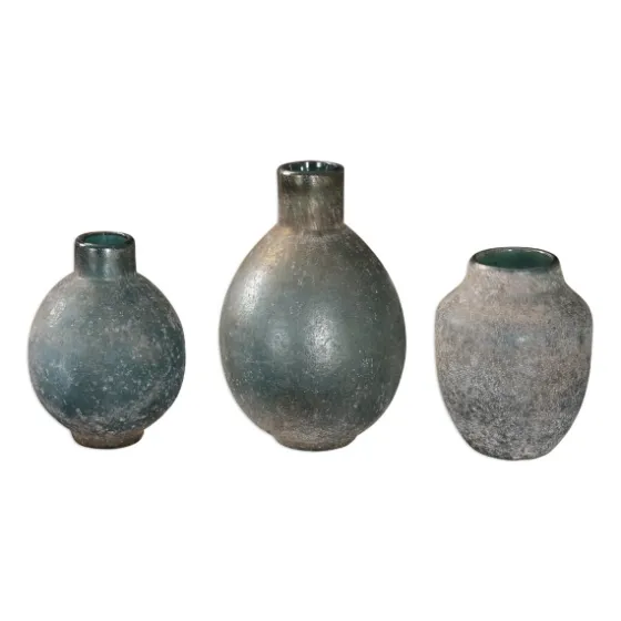 Textured Rust Ivory Glazed Vases, Set Of 3-Kirkland's Home Discount