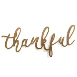 Thankful Bronze Script Wall Plaque-Kirkland's Home Discount