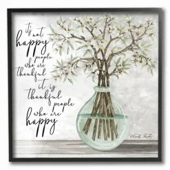 Thankful People Who Are Happy Framed Art Print-Kirkland's Home Fashion