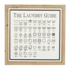 The Laundry Guide Embossed Framed Wall Plaque-Kirkland's Home Best