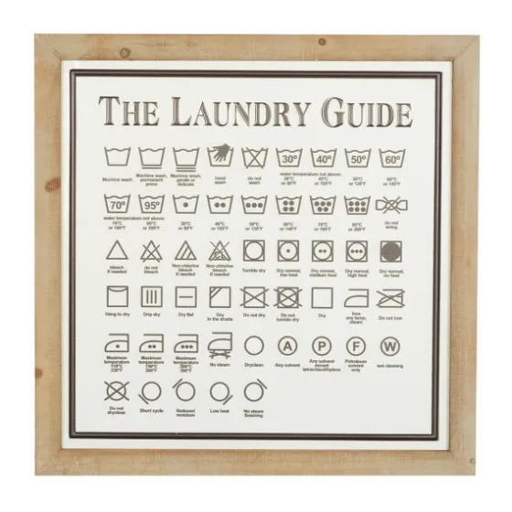 The Laundry Guide Embossed Framed Wall Plaque-Kirkland's Home Best