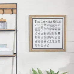The Laundry Guide Embossed Framed Wall Plaque-Kirkland's Home Best